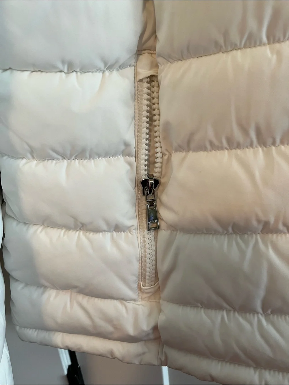 Tommy Hilfiger White Quilted Hooded Puffer with Signature Trim